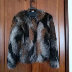 H＆M ファージャケット　ノーカラー