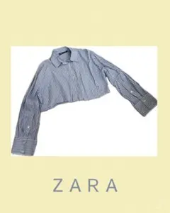 ⭐︎値下げ⭐︎ZARA ストライプ クロップドシャツ 長袖