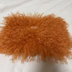 SHIRO ホリデー ファーポーチ オレンジのサムネイル