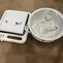 昭和レトロ　Bluena ホーロー 両手鍋卓上電気加温台　セット