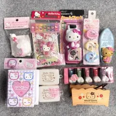 ハローキティ グッズまとめ マスコットクリップ 消しゴム 箸置き　など ハローキティ グッズまとめ マスコットクリップ 消しゴム 箸置き など