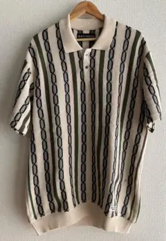 2025年最新】WACKO MARIA STRIPED JACQUARD KNIT POLO SHIRTの
