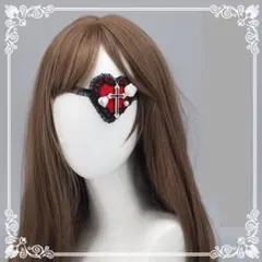 ハンドメイド♡アイマスク 十字架&薔薇 コスプレ華ロリ量産型地雷系ゴスロリ推し♡