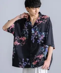 オーバーサイズカラーアロハシャツ