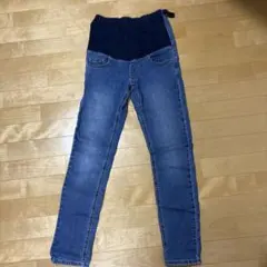 マタニティデニムパンツ デニムブルー
