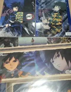 【3点セット】鬼滅の刃 冨岡義勇 特大A3＆A4クリアファイル