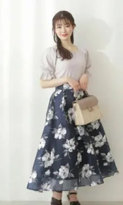 PROPORTIONBODYDRESSINGラバーフラワータックプリントスカート