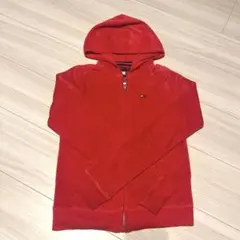 TOMMY HILFIGER ジップアップパーカー　レッド　レディースS