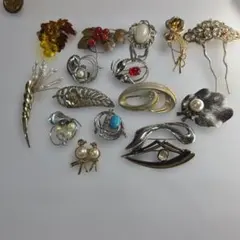 ヴィンテージブローチセット 16点 no6