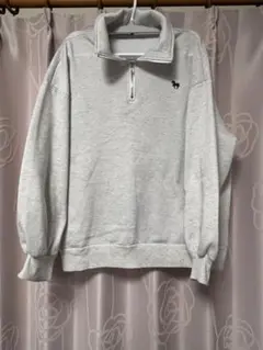 グレー ハーフジップ スウェット トレーナー SHEIN 今日だけ値下げ