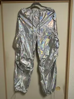 SHEIN 虹色 シルバー カーゴパンツ ダンス衣装 M