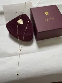 agate ゴールド ロングネックレス　K10