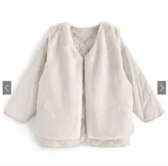 GRLファーベスト×キルティングジャケットセットfo1618