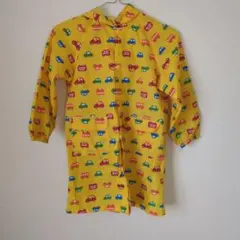 ミキハウス プッチーくん 車柄 レインコート 黄色　120cm