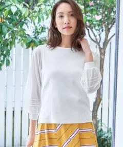 新品ANAYI シアーギャザースリーブプルオーバー - メルカリ
