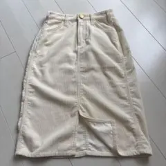 Wrangler ベージュ　コーデュロイ タイトスカート ひざ丈　M