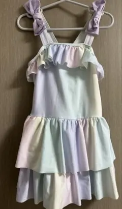 130 女の子　水着　ワンピース水着　リボン　anyfam