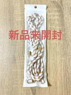 スマホショルダーストラップ ホワイトとブラウン