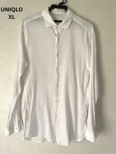 UNIQLO ホワイト長袖シャツ　XL