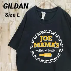 GILDAN L ブラック オレンジ JOE ロゴTシャツ