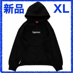 シュプリームボックスロゴプルオーバーパーカー ブラックXL se1450r