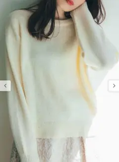 スパンコールニット　スノーホワイト