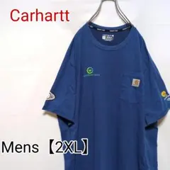 S69【US輸入】Carhartt(カーハート)　Tシャツ【メンズ2XL】ブルー