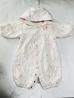防寒　長袖　カバーオール ベビー服 新生児　女の子　日本製　50〜70cm