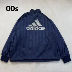 00s　adidas　ジップアップジャケット　トラックジャケット　ネイビー