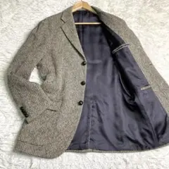 美品✨Ralph Lauren テーラード くるみボタン ヘリンボーン 3L 毛