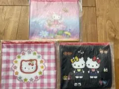 ハローキティ ハッピーくじ D賞 3種 フラットポーチ