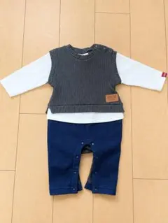 【EDWIN】ベビー 男の子 80センチ　 ニットベスト 長袖トップス パンツ