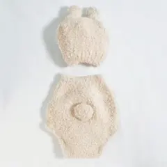 帽子付きブルマセット ボア くま(ベージュ×50-70cm) ベビーザらス限定
