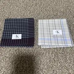 カルバンクライン cK チェック柄 ハンカチ 2枚セット