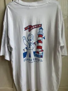 オサムグッズ ビューティーアンドユース Tシャツ M 白 バックプリント