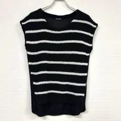 665 COMME CA DU MODE ノースリーブ ボーダー ニット 9のサムネイル