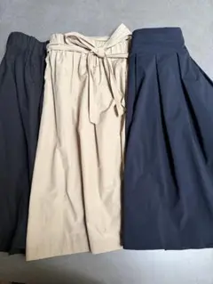 COMME CA UNIQLO フレアスカート 3点セットのサムネイル