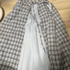 ブルーレーベルクレストブリッジ チェック プリーツスカート ひざ丈