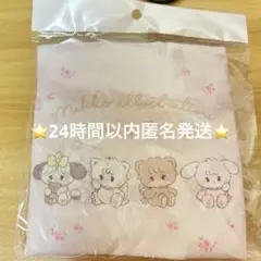 【新品未開封】mikko ポップアップ リボン付きエコバッグ 総柄
