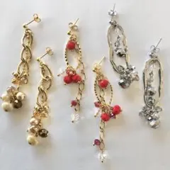 わ*く様 ハンドメイドチャームセット④チェコガラスビーズ　メタルパーツ