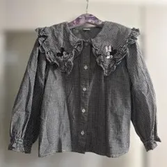 petit main ギンガムチェックシャツ 130