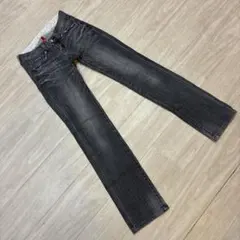 ダークグレー スリムフィットデニム　22インチ（ウエスト56センチ）