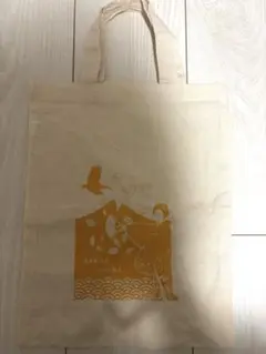 佐渡朱鷺　芸妓プリント　キャンバス素材和風デザインエコバッグ