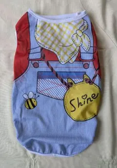犬服 赤と青のストライプデザインXL