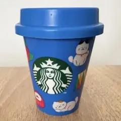 Starbucks 猫柄 小物入れ カップ型