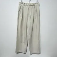UNIQLO タックワイドパンツ ナチュラル M