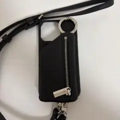 ajew iPhone15ケース ショルダー ブラック