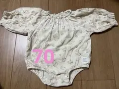 バースデイ　花柄ロンパース