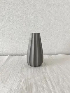 グレー ストライプデザイン 花瓶
