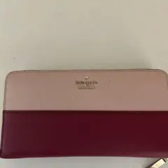 kate spade ピンクレッド 長財布